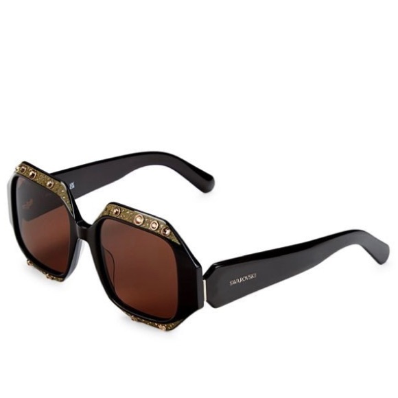 Authentic SWAROVSKI 53mm crystals geometric square sunglasses - Picture 16 of 16